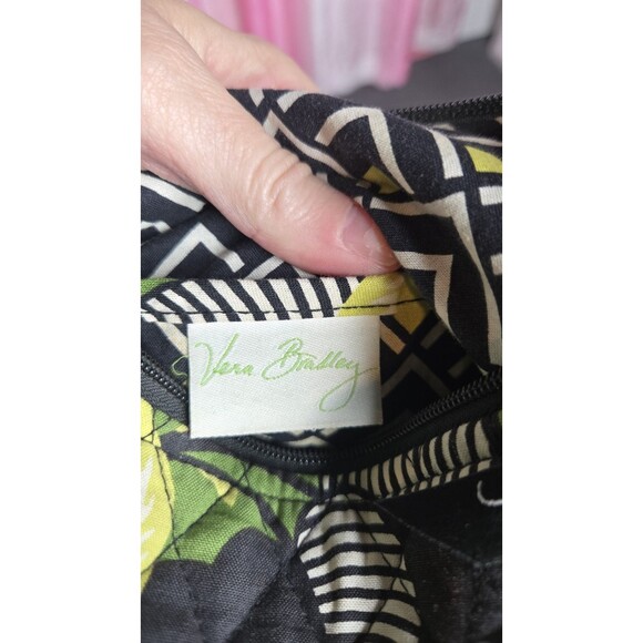 Vera Bradley Colorful Green Flower Hipster Quilted Cotton Crossbody Purse 10x10 - Picture 9 of 9